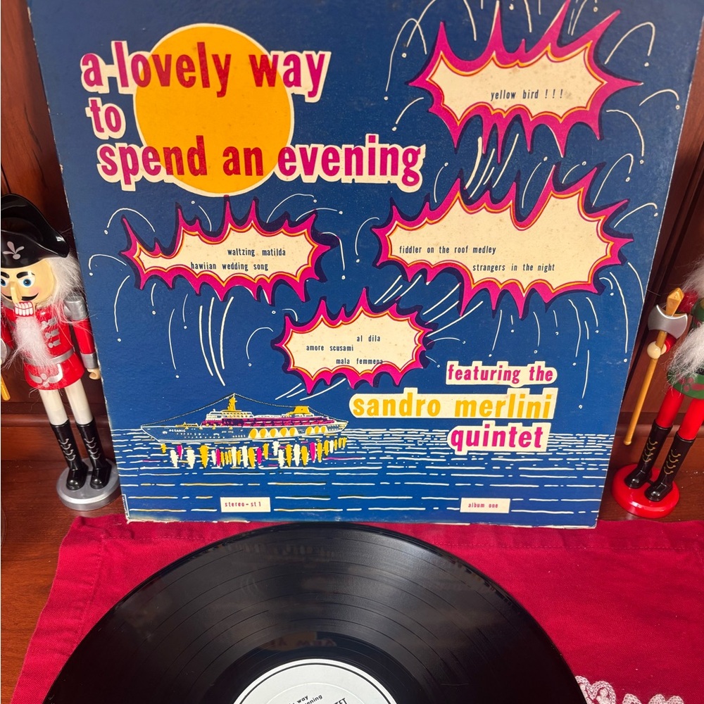 A Lovely Way To Spend an Evening by The Sandro Merlini Quintet. Signed vinyl